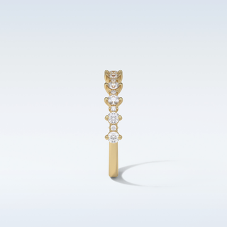 0.52 TCW Half Eternity Wedding Band Featuring Round Moissanite