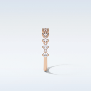 0.52 TCW Half Eternity Wedding Band Featuring Round Moissanite