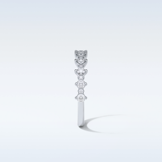 0.52 TCW Half Eternity Wedding Band Featuring Round Moissanite