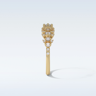 0.64 TCW Half Eternity Wedding Band Featuring Round Moissanite