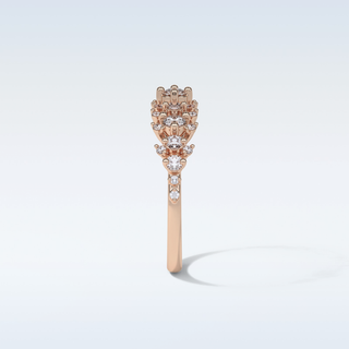 0.64 TCW Half Eternity Wedding Band Featuring Round Moissanite