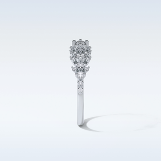 0.64 TCW Half Eternity Wedding Band Featuring Round Moissanite