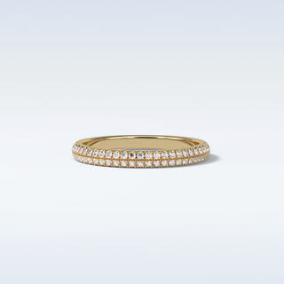 0.32 TCW Half Eternity Wedding Band Featuring Round Moissanite