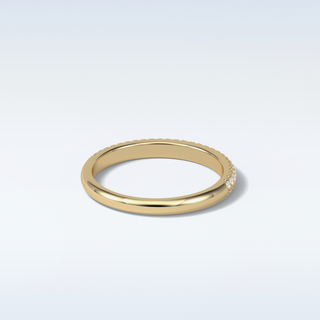 0.32 TCW Half Eternity Wedding Band Featuring Round Moissanite