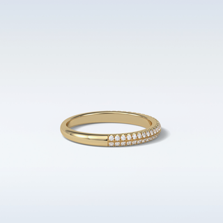 0.32 TCW Half Eternity Wedding Band Featuring Round Moissanite