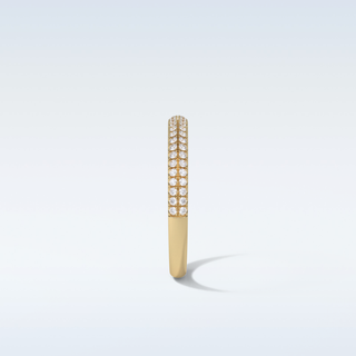 0.32 TCW Half Eternity Wedding Band Featuring Round Moissanite