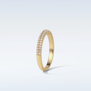 0.32 TCW Half Eternity Wedding Band Featuring Round Moissanite