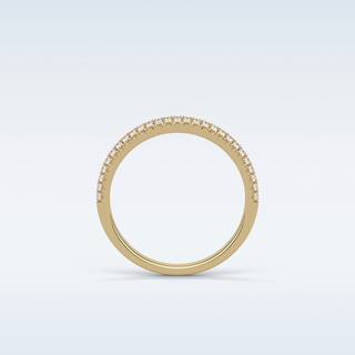 0.32 TCW Half Eternity Wedding Band Featuring Round Moissanite