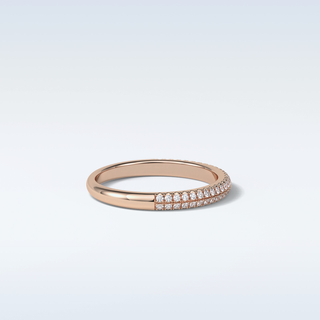 0.32 TCW Half Eternity Wedding Band Featuring Round Moissanite