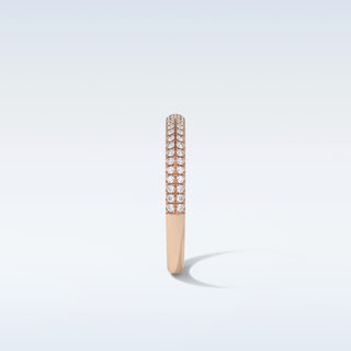 0.32 TCW Half Eternity Wedding Band Featuring Round Moissanite