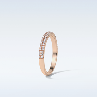 0.32 TCW Half Eternity Wedding Band Featuring Round Moissanite