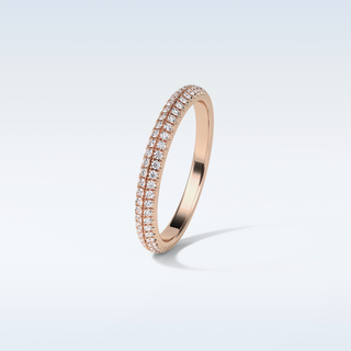 0.32 TCW Half Eternity Wedding Band Featuring Round Moissanite