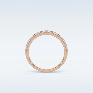 0.32 TCW Half Eternity Wedding Band Featuring Round Moissanite
