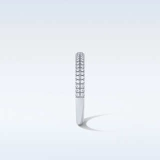 0.32 TCW Half Eternity Wedding Band Featuring Round Moissanite