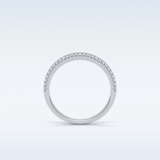0.32 TCW Half Eternity Wedding Band Featuring Round Moissanite