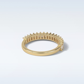 0.5 TCW Half Eternity Wedding Band Featuring Baguette Moissanite