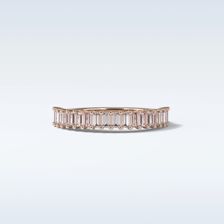 0.5 TCW Half Eternity Wedding Band Featuring Baguette Moissanite