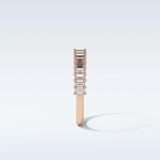 0.5 TCW Half Eternity Wedding Band Featuring Baguette Moissanite