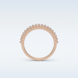 0.5 TCW Half Eternity Wedding Band Featuring Baguette Moissanite