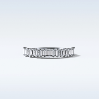 0.5 TCW Half Eternity Wedding Band Featuring Baguette Moissanite