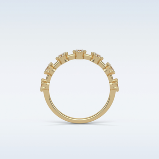 0.49 TCW Dainty Wedding Band Featuring Round Moissanite