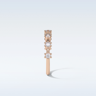 0.49 TCW Dainty Wedding Band Featuring Round Moissanite