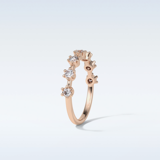 0.49 TCW Dainty Wedding Band Featuring Round Moissanite