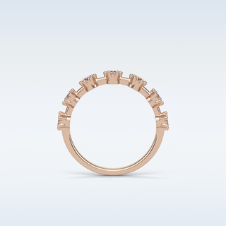 0.49 TCW Dainty Wedding Band Featuring Round Moissanite