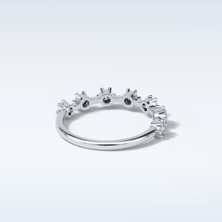 0.49 TCW Dainty Wedding Band Featuring Round Moissanite