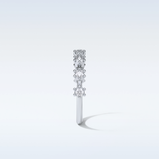 0.49 TCW Dainty Wedding Band Featuring Round Moissanite