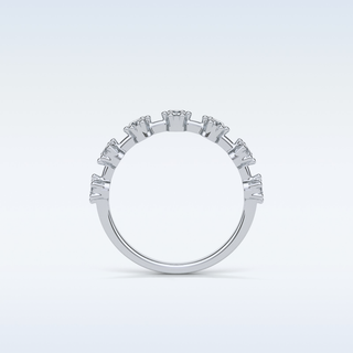 0.49 TCW Dainty Wedding Band Featuring Round Moissanite
