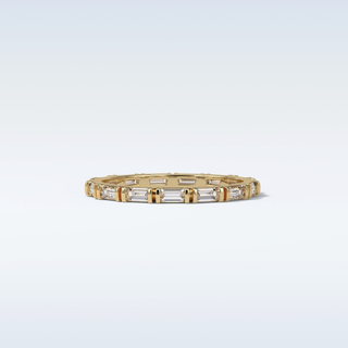 0.66 TCW Full Eternity Wedding Band Featuring Baguette Moissanite