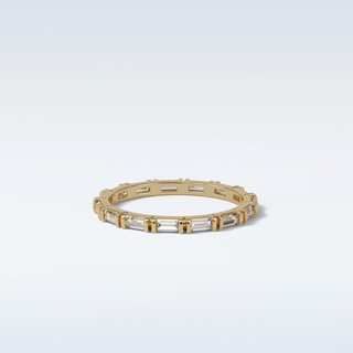 0.66 TCW Full Eternity Wedding Band Featuring Baguette Moissanite