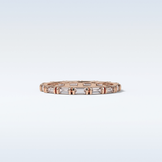 0.66 TCW Full Eternity Wedding Band Featuring Baguette Moissanite