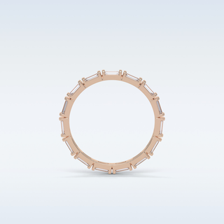 0.66 TCW Full Eternity Wedding Band Featuring Baguette Moissanite