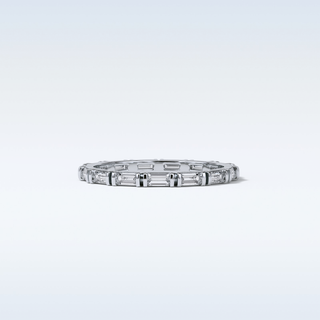 0.66 TCW Full Eternity Wedding Band Featuring Baguette Moissanite
