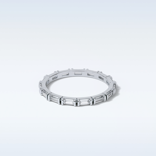 0.66 TCW Full Eternity Wedding Band Featuring Baguette Moissanite