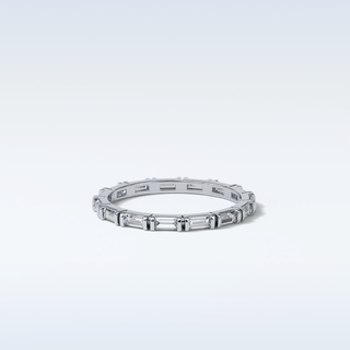 0.66 TCW Full Eternity Wedding Band Featuring Baguette Moissanite