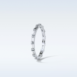 0.66 TCW Full Eternity Wedding Band Featuring Baguette Moissanite