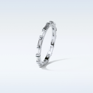 0.66 TCW Full Eternity Wedding Band Featuring Baguette Moissanite