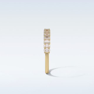 3.5 TCW Half Eternity Wedding Band Featuring Oval Moissanite