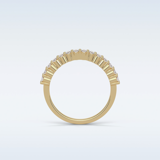 3.5 TCW Half Eternity Wedding Band Featuring Oval Moissanite