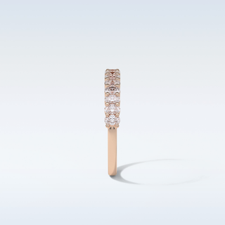 3.5 TCW Half Eternity Wedding Band Featuring Oval Moissanite