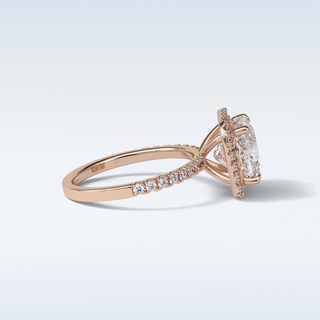 3.0 CT Halo Engagement Ring Featuring Cushion Moissanite