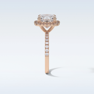 3.0 CT Halo Engagement Ring Featuring Cushion Moissanite