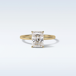 1.67 CT Hidden Halo Engagement Ring Featuring Radiant Moissanite