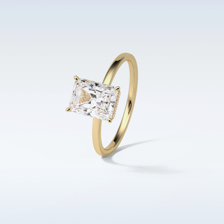 1.67 CT Hidden Halo Engagement Ring Featuring Radiant Moissanite
