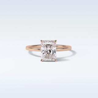 1.67 CT Hidden Halo Engagement Ring Featuring Radiant Moissanite