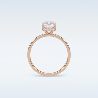 1.67 CT Hidden Halo Engagement Ring Featuring Radiant Moissanite