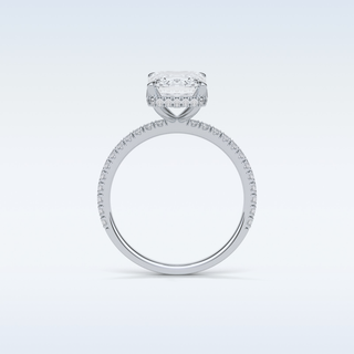 2.30 CT Hidden Halo Engagement Ring Featuring Emerald Moissanite